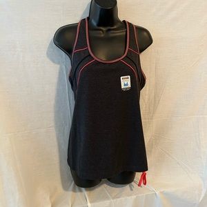 Danskin XL, gray, with pink accents-stretchfit, razorback tank top.